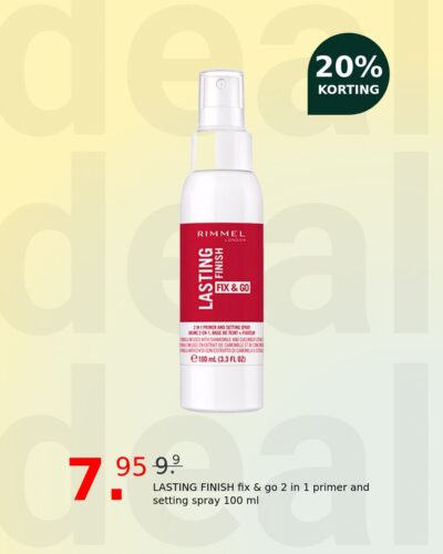 LASTING FINISH fix & go 2 in 1 primer and setting spray 100 ml