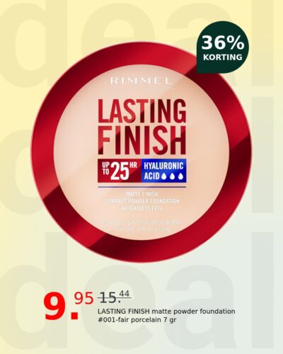 LASTING FINISH matte powder foundation #001-fair porcelain 7 gr