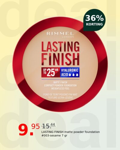 LASTING FINISH matte powder foundation #003-sesame 7 gr