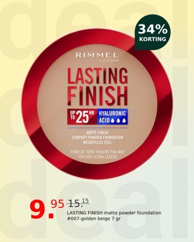 LASTING FINISH matte powder foundation #007-golden beige 7 gr