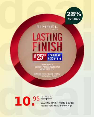 LASTING FINISH matte powder foundation #009-honey 7 gr