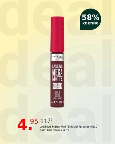 LASTING MEGA MATTE liquid lip color #810-plum this show 7.4 ml