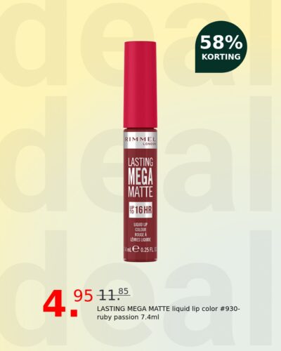 LASTING MEGA MATTE liquid lip color #930-ruby passion 7.4ml