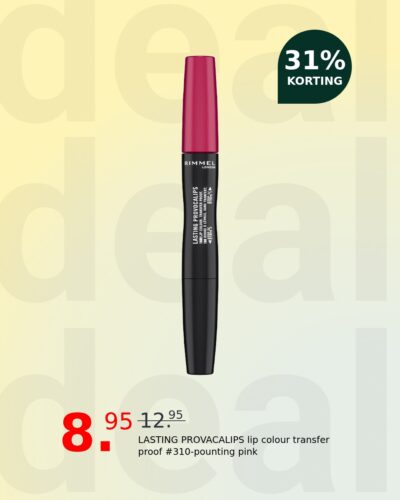 LASTING PROVACALIPS lip colour transfer proof #310-pounting pink