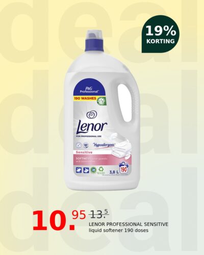 LENOR PROFESSIONAL SENSITIVE liquid softener 190 doses
