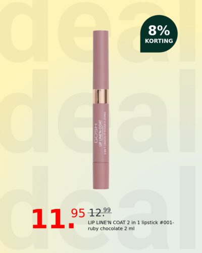 LIP LINE'N COAT 2 in 1 lipstick #001-ruby chocolate 2 ml