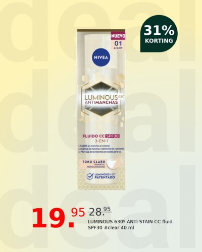 LUMINOUS 630º ANTI STAIN CC fluid SPF30 #clear 40 ml
