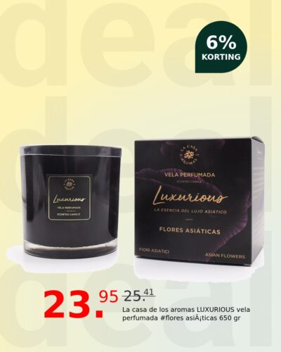 La casa de los aromas LUXURIOUS vela perfumada #flores asiáticas 650 gr