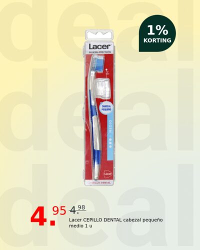 Lacer CEPILLO DENTAL cabezal pequeño medio 1 u