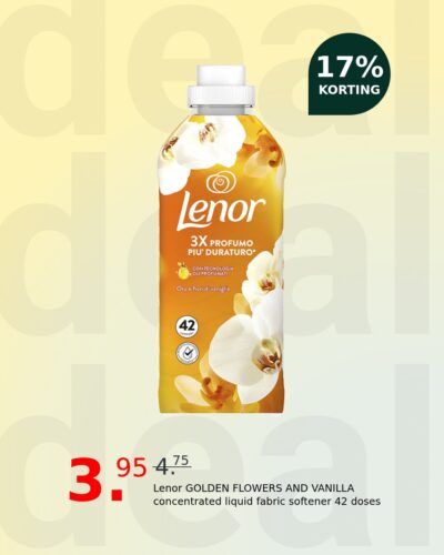 Lenor GOLDEN FLOWERS AND VANILLA concentrated liquid fabric softener 42 doses