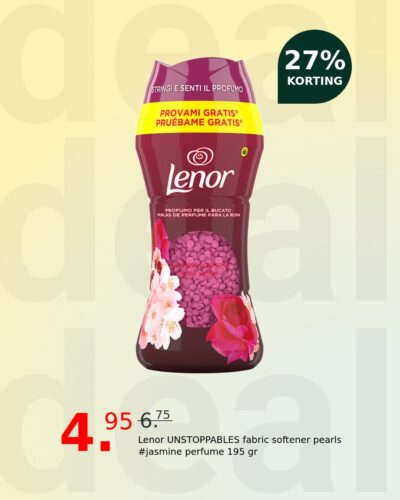 Lenor UNSTOPPABLES fabric softener pearls #jasmine perfume 195 gr