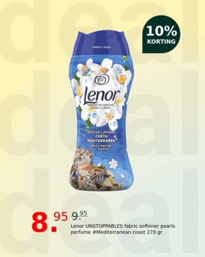 Lenor UNSTOPPABLES fabric softener pearls perfume #Mediterranean coast 270 gr