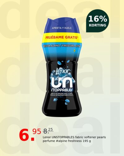 Lenor UNSTOPPABLES fabric softener pearls perfume #alpine freshness 195 g