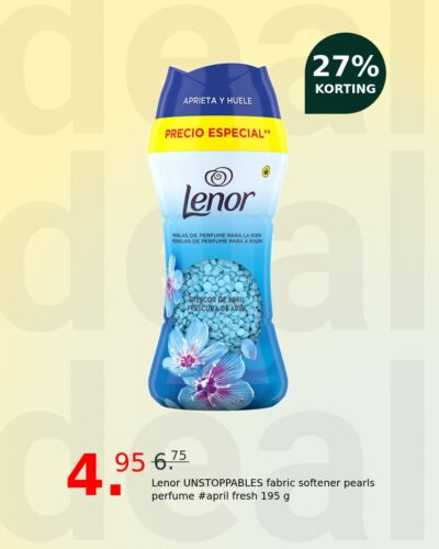 Lenor UNSTOPPABLES fabric softener pearls perfume #april fresh 195 g