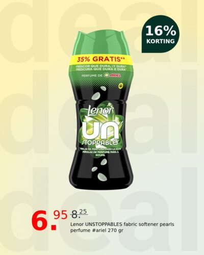 Lenor UNSTOPPABLES fabric softener pearls perfume #ariel 270 gr