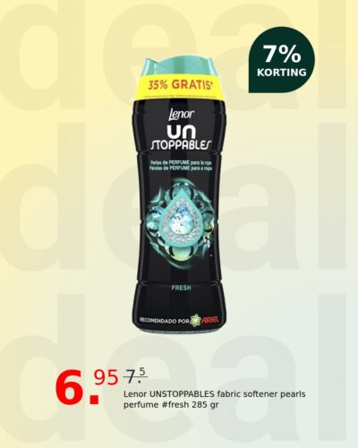 Lenor UNSTOPPABLES fabric softener pearls perfume #fresh 285 gr