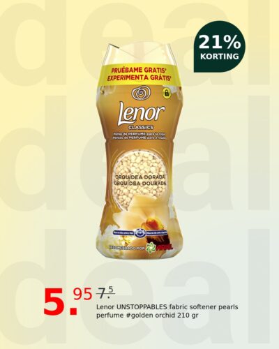 Lenor UNSTOPPABLES fabric softener pearls perfume #golden orchid 210 gr