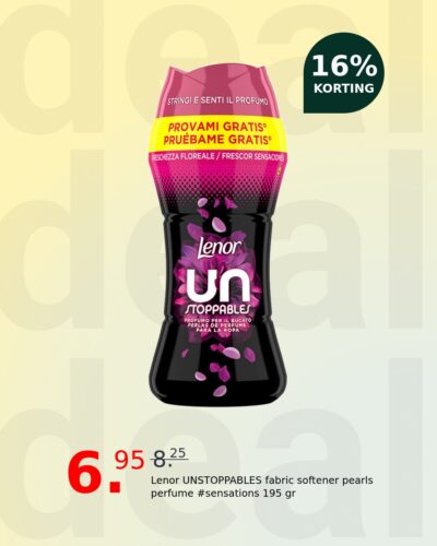 Lenor UNSTOPPABLES fabric softener pearls perfume #sensations 195 gr