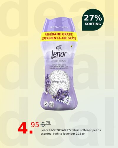 Lenor UNSTOPPABLES fabric softener pearls scented #white lavender 195 gr