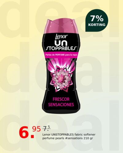 Lenor UNSTOPPABLES fabric softener perfume pearls #sensations 210 gr