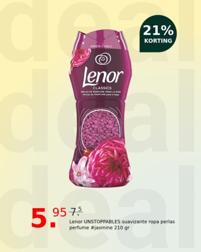Lenor UNSTOPPABLES suavizante ropa perlas perfume #jasmine 210 gr