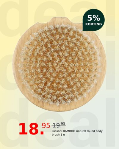 Lussoni BAMBOO natural round body brush 1 u