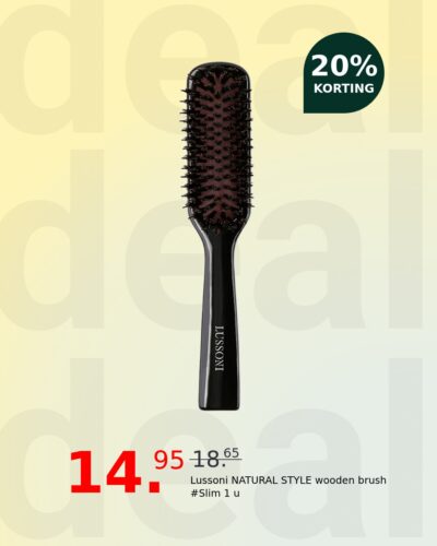 Lussoni NATURAL STYLE wooden brush #Slim 1 u