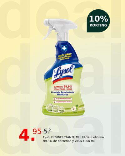 Lysol DESINFECTANTE MULTIUSOS elimina 99,9% de bacterias y virus 1000 ml
