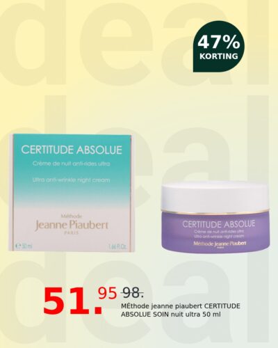 MÉthode jeanne piaubert CERTITUDE ABSOLUE SOIN nuit ultra 50 ml