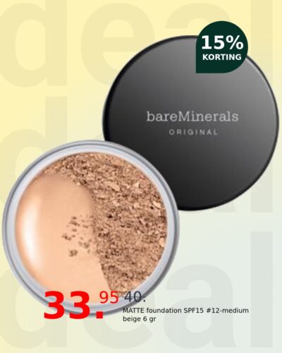 MATTE foundation SPF15 #12-medium beige 6 gr