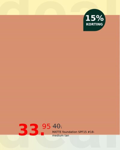 MATTE foundation SPF15 #18-medium tan