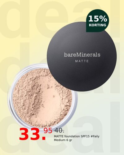 MATTE foundation SPF15 #Faily Medium 6 gr