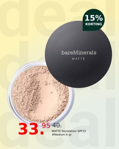 MATTE foundation SPF15 #Medium 6 gr