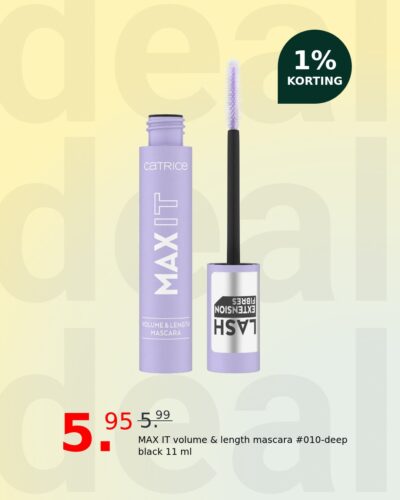 MAX IT volume & length mascara #010-deep black 11 ml