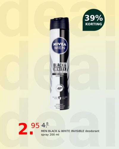 MEN BLACK & WHITE INVISIBLE deodorant spray 200 ml