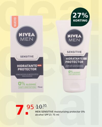 MEN SENSITIVE moisturizing protector 0% alcohol SPF15 75 ml