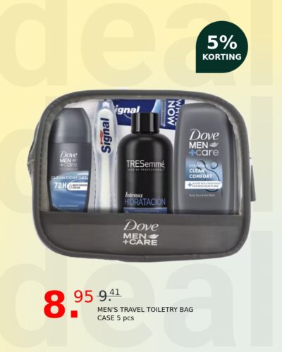 MEN'S TRAVEL TOILETRY BAG CASE 5 pcs