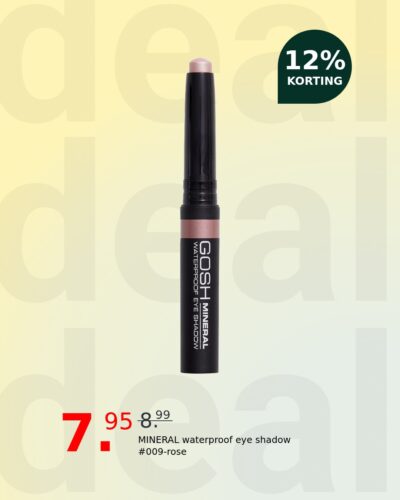 MINERAL waterproof eye shadow #009-rose