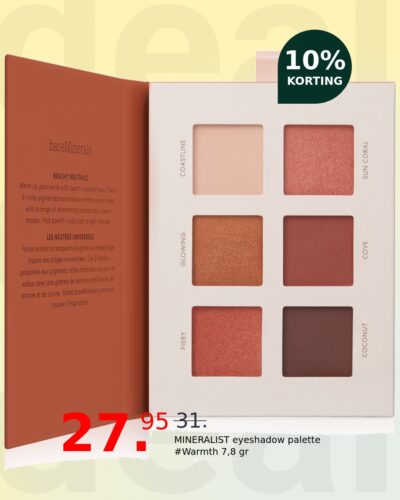 MINERALIST eyeshadow palette #Warmth 7,8 gr