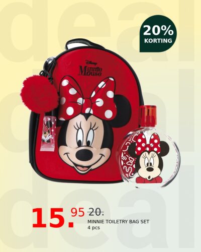 MINNIE TOILETRY BAG SET 4 pcs