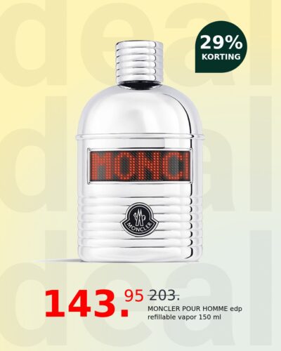 MONCLER POUR HOMME edp refillable vapor 150 ml