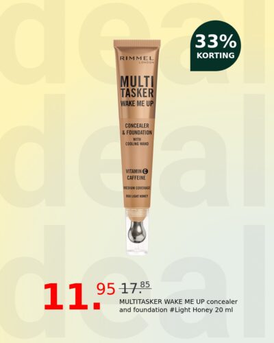 MULTITASKER WAKE ME UP concealer and foundation #Light Honey 20 ml