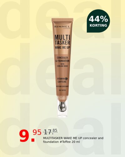MULTITASKER WAKE ME UP concealer and foundation #Toffee 20 ml