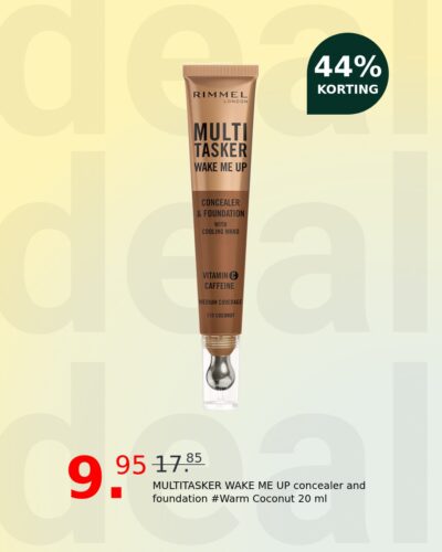 MULTITASKER WAKE ME UP concealer and foundation #Warm Coconut 20 ml