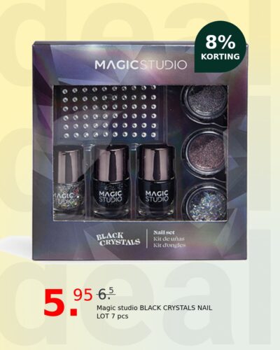 Magic studio BLACK CRYSTALS NAIL LOT 7 pcs