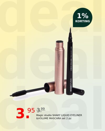 Magic studio SHAKY LIQUID EYELINER &VOLUME MASCARA set 2 pz