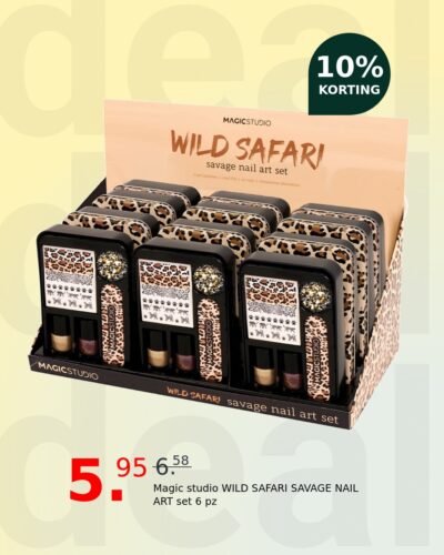 Magic studio WILD SAFARI SAVAGE NAIL ART set 6 pz