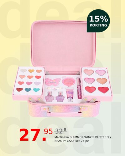 Martinelia SHIMMER WINGS BUTTERFLY BEAUTY CASE set 25 pz