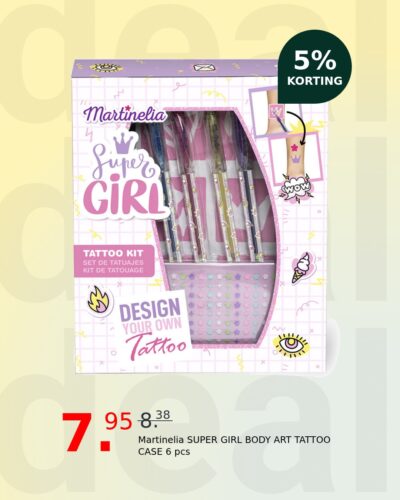 Martinelia SUPER GIRL BODY ART TATTOO CASE 6 pcs