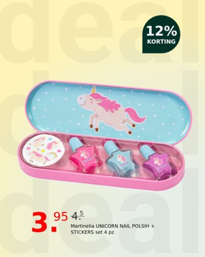 Martinelia UNICORN NAIL POLSIH + STICKERS set 4 pz